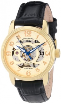 Stuhrling Original Women's 107EL.113531 Classic Oracle Gold Tone Automatic Skeleton Gold Tone Watch