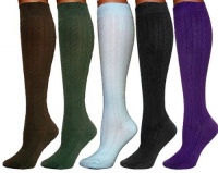 Textured Cable Knit Knee High Socks by Foot Traffic