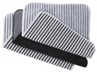 Now Designs Scrubby Stripe Dishcloths, Black, Set of 3