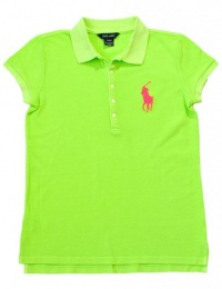 Ralph Lauren Girl's Big Pony Polo, Rescue Green, XL