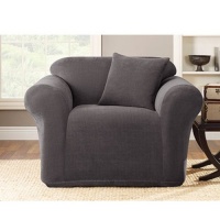 Sure Fit Stretch Metro 1-Piece Chair Slipcover, Gray