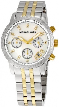 Michael Kors Watches Two-Tone Chronograph with Stones