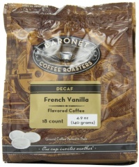 Baronet Coffee Decaf French Vanilla (140 g), 18 Count Coffee Pod