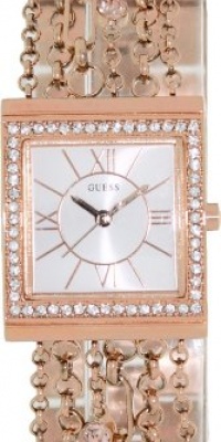 GUESS U0140L3 Rose Gold-Tone Embellished Bracelet Watch