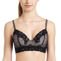 Josie by Natori Women's Etoile 3/4 Contour Plunge Bra, Black/Soft Pink, 34C