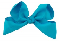 Greatlookz Hair Bow with Extra Large GrosGrain Bow on Alligator Clip Hair Bow Colors: Aqua Blue