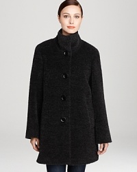 Luxe wool and Alpaca combine in this cozy coat from Cinzia Rocca Due--a winter must-have.