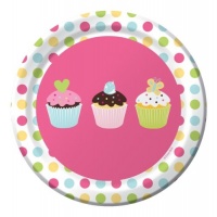 Creative Converting Sweet Treats Round Dessert Plates, 8 Count