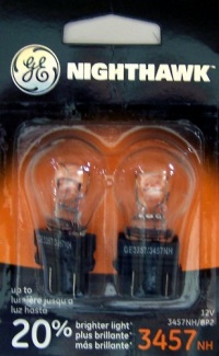 GE 3457NH/BP2 Nighthawk Automotive Replacement Bulbs, Pack of 2