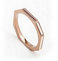 Vince Camuto Two Tone Octagon Bangle Bracelet, Rose Gold Copper