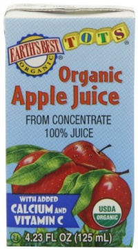 Earth's Best Organic Tots Aseptic Apple Juice, 4.23-Ounce Boxes (Pack of 44)