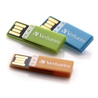 Verbatim Clip-IT 4 GB USB 2.0 Flash Drive 3 Pack 97563 (Orange, Blue, Green)