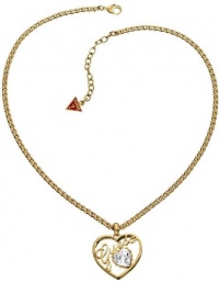 GUESS Gold-Tone Heart Necklace UBN11204