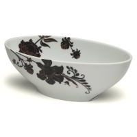 Mikasa Cocoa Blossom Narrow Oval Serve Bowl