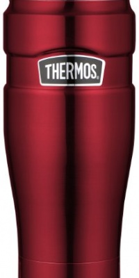 Thermos Stainless King 16-Ounce Leak-Proof Travel Mug, Cranberry