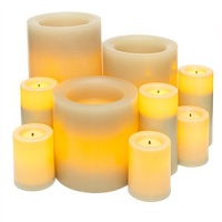 Candle Impressions 11-piece Flameless Candle Set with Auto Timer option - White