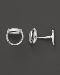 Equestrian-inspired cufflinks in sterling silver from Gucci.