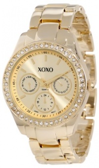 XOXO Women's XO5563 Rhinestones Accent Gold-Tone Bracelet Watch