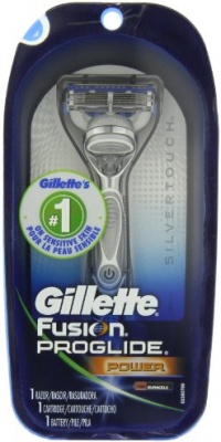 Gillette Fusion Proglide Silvertouch Men's Power Razor With 1 Razor Blade Refill And 1 Battery