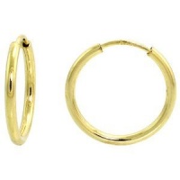 14k Small Endless Hoop Earrings - Measures 10x10mm - JewelryWeb