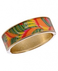 Macy's Haskell Bracelet, Gold-Tone Multicolor Palm Skinny Bangle