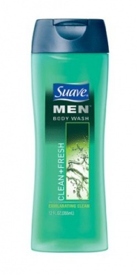 Suave Body Wash Men's Clean and Fresh, 12-ounce Bottles (Pack of 6)