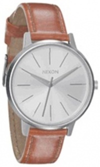 Nixon Women's A108747 Kensington Brown Leather Silver Dial Watch