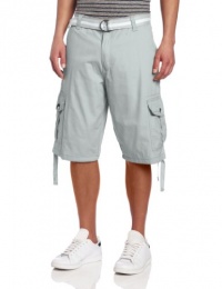 Southpole Men's Belted Ripstop Basic Cargo Short with Washing and 13.5 Inch Length2