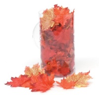 WeGlow International Silk Screen Maple Leaves - Red/Orange/Yellow (100 Leaves)