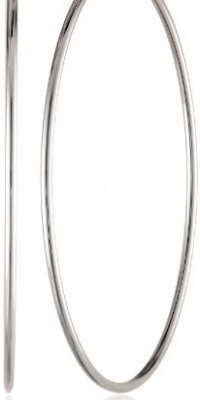 Kenneth Cole New York Shiny Ear Update Large Silver Hoop Earrings