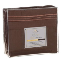 Clara Clark 1800 Premier Series 4pc Bed Sheet Set - King, Chocolate Brown