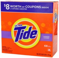 Tide Ultra Lavender Scent Powder Laundry Detergent 68 Loads 95 Oz