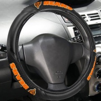 Chicago Bears Black Vinyl Massage Grip Steering Wheel Cover