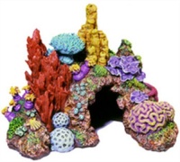 Exotic Environments Caribbean Living Reef Aquarium Ornament, Mini , 4-Inch by 3-1/2-Inch by 3-1/2-Inch