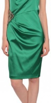 David Meister Dazzling One Shoulder Beaded Cocktail Dress