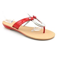 Marc Fisher Licks Open Toe Thongs Sandals Shoes Red Womens