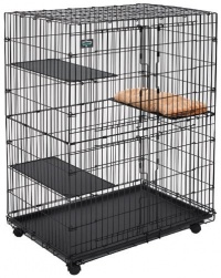 Midwest Homes for Pets 36 inches long by 23.5 inches wide by 50.5 inches high Cat Playpen