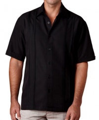 Cubavera Tall Mens Tuck Stitching Camp Shirt