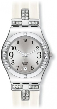 swatch Women's YLS430 Quartz Silver Dial Stainless Steel Watch