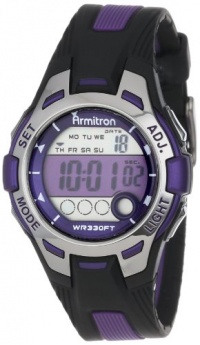 Armitron Women's 45/7030PUR Sport Purple Accented Purple Digital Chronograph Watch