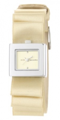 BCBGMAXAZRIA Women's BG6340 Analog Eclectic Mini Plisse' Tan Dial Watch