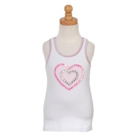 Lipstik Little Girls White Sequin Heart Shirt Top 4