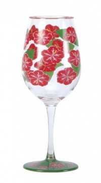 CR Gibson Lolita Acrylic Wine Drinkware, Hibiscus , Set of 2