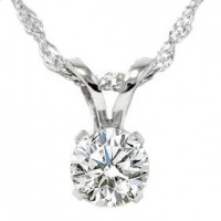 .55CT Solitaire Round Diamond White Gold New Pendant