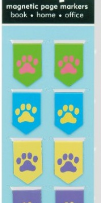 Pawprints i-clips Magnetic Page Markers (Set of 8 Magnetic Bookmarks)