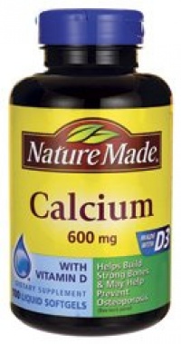 Nature Made Calcium with Vitamin D3 -- 600 mg - 100 Liquid Softgels