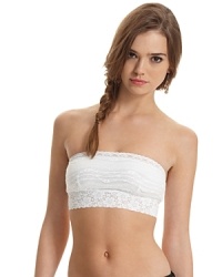 A sweet-and-sexy bandeau top featuring delicate lace detail, this Free People item is a flirty layering piece. Layer under a sheer top and add shimmering jewelry to add to its feminine appeal.