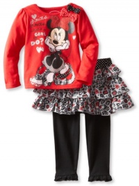 Disney Girls 2-6X 2 Piece Whats A Girl To Do Minnie Skegging Set