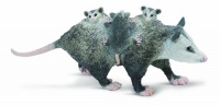 Safari Ltd  North American Wildlife Opossum with Babies Toy Figure