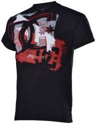 DC SHOES Men's Over Short Sleeve Skate Shirt Black Red